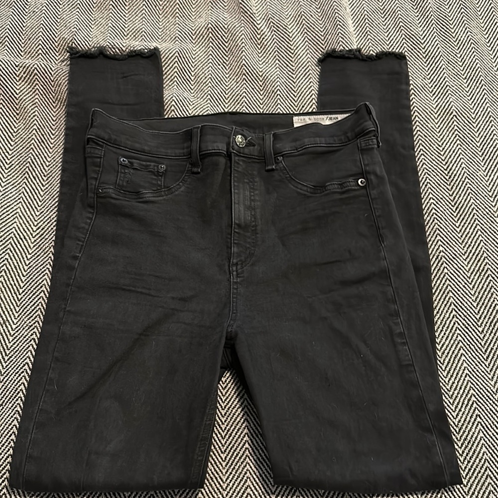 Rag & Bone high rise distressed skinny